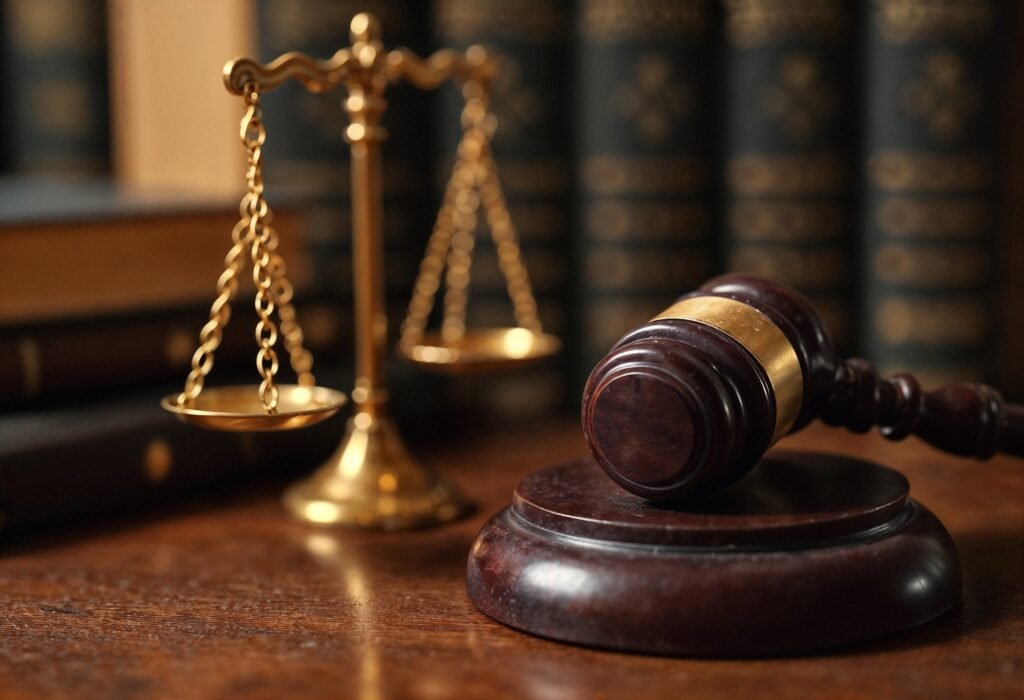 primer plano en la escala de la ley